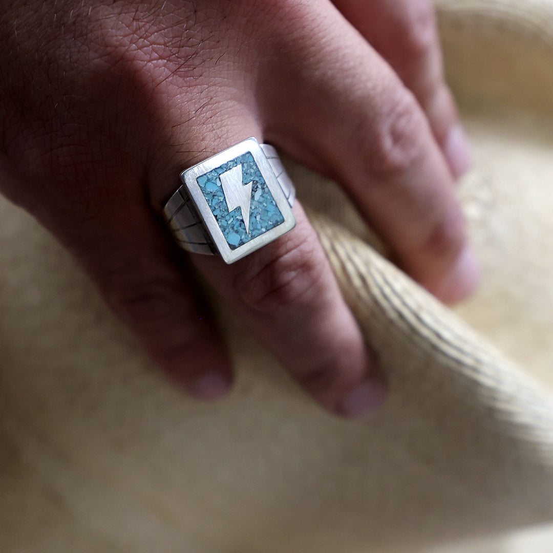 Bolt - Turquoise Infill Ring