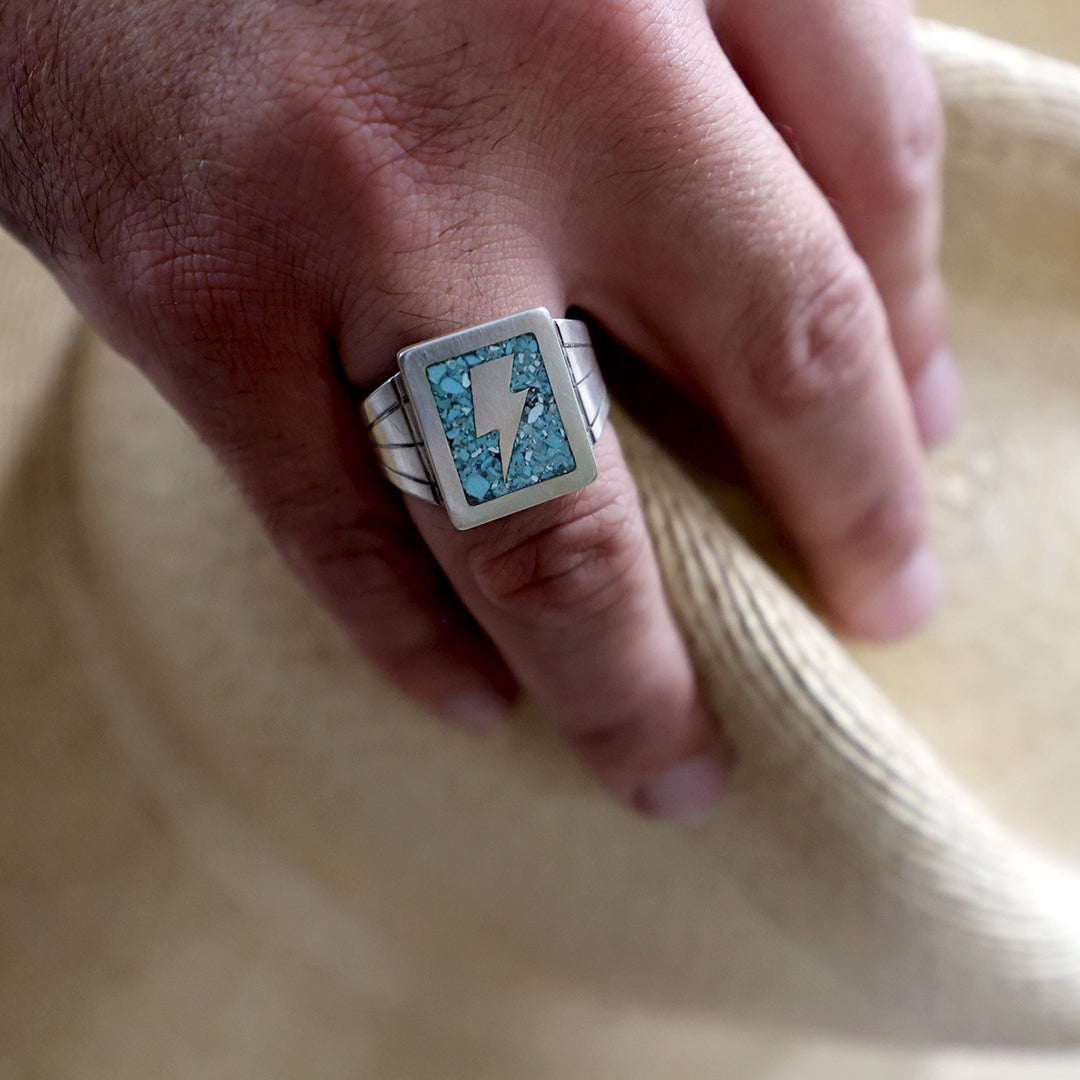 Bolt - Turquoise Infill Ring