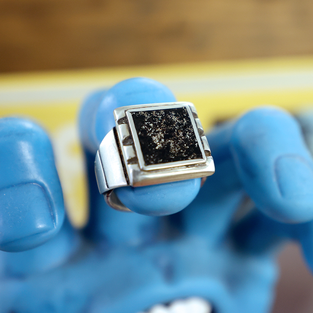 Nebula Ring - Onyx & Silver infill