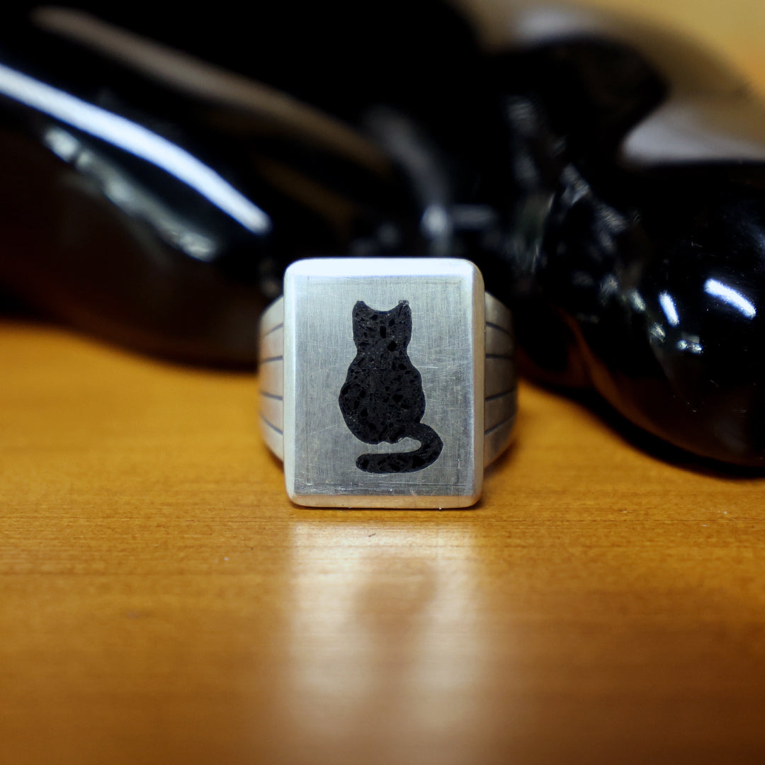 Black Cat - Onyx infill ring