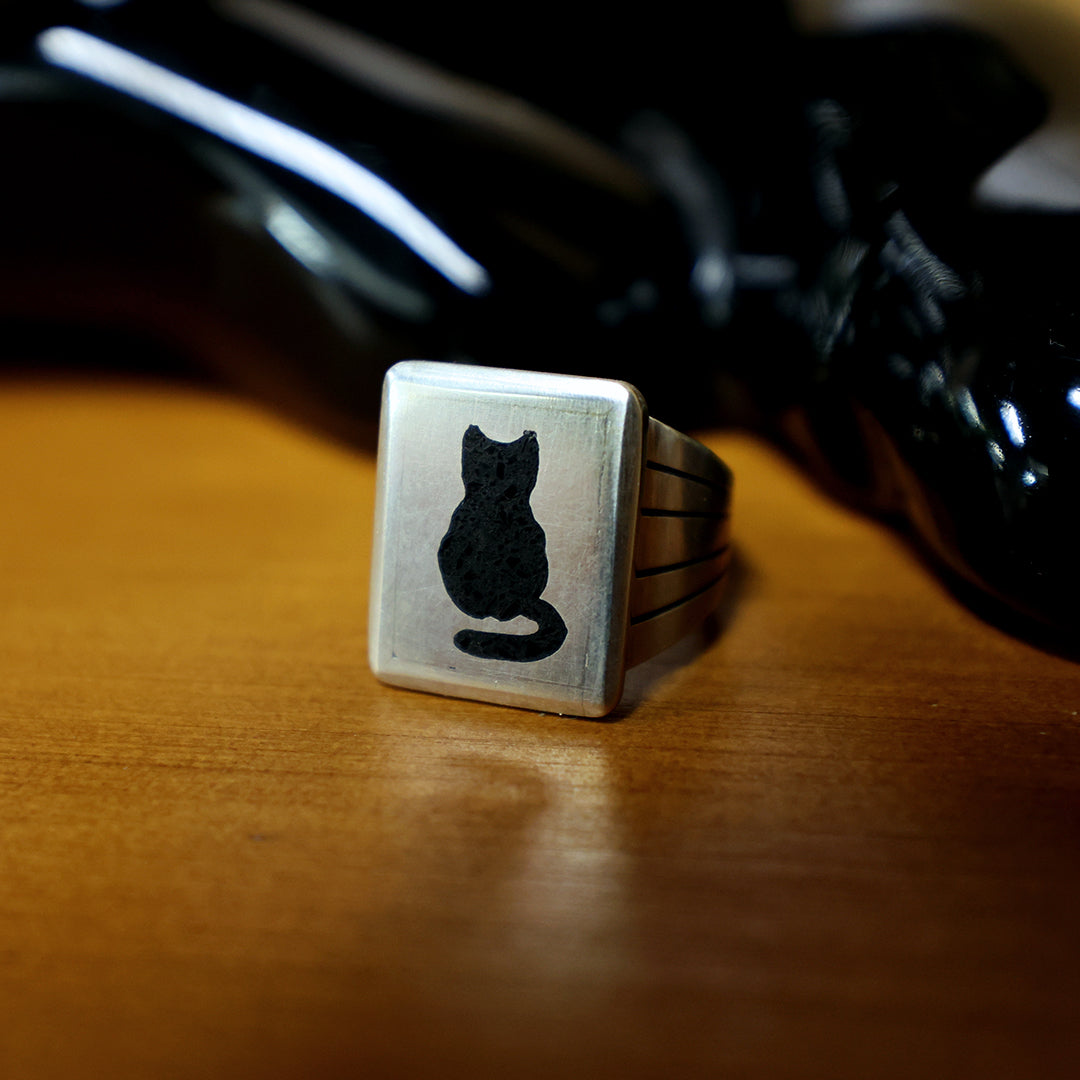 Black Cat - Onyx infill ring