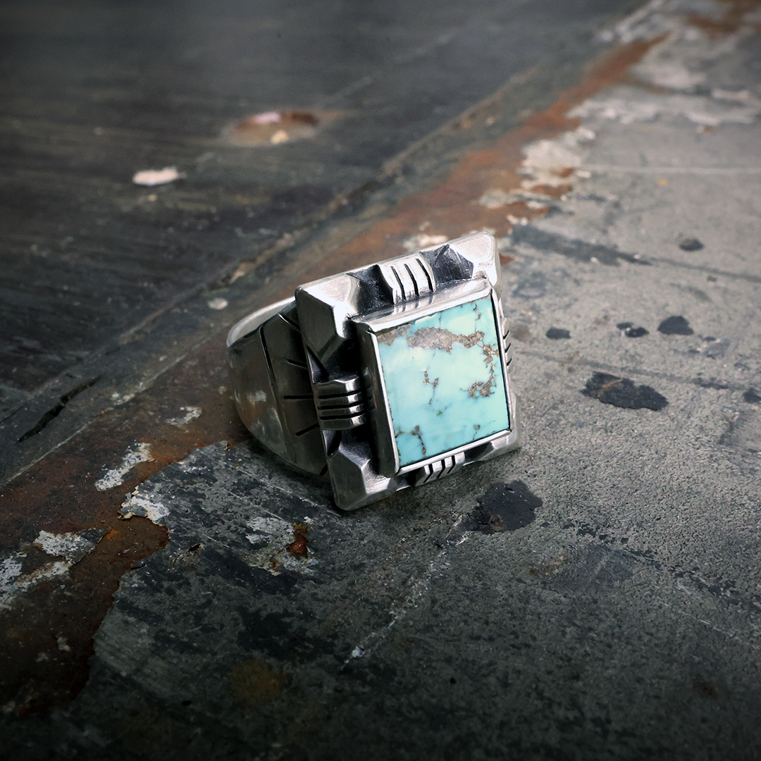 Torres Ring - Sterling Silver & Natural Turquoise